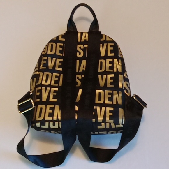 Steve Madden Black and Gold Backpack - Picture 9 of 14